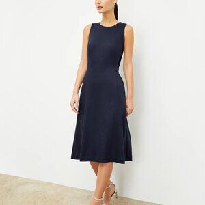 MM Lafleur - The Estela A-Line Dress - Everyday Twill (Night / Navy)